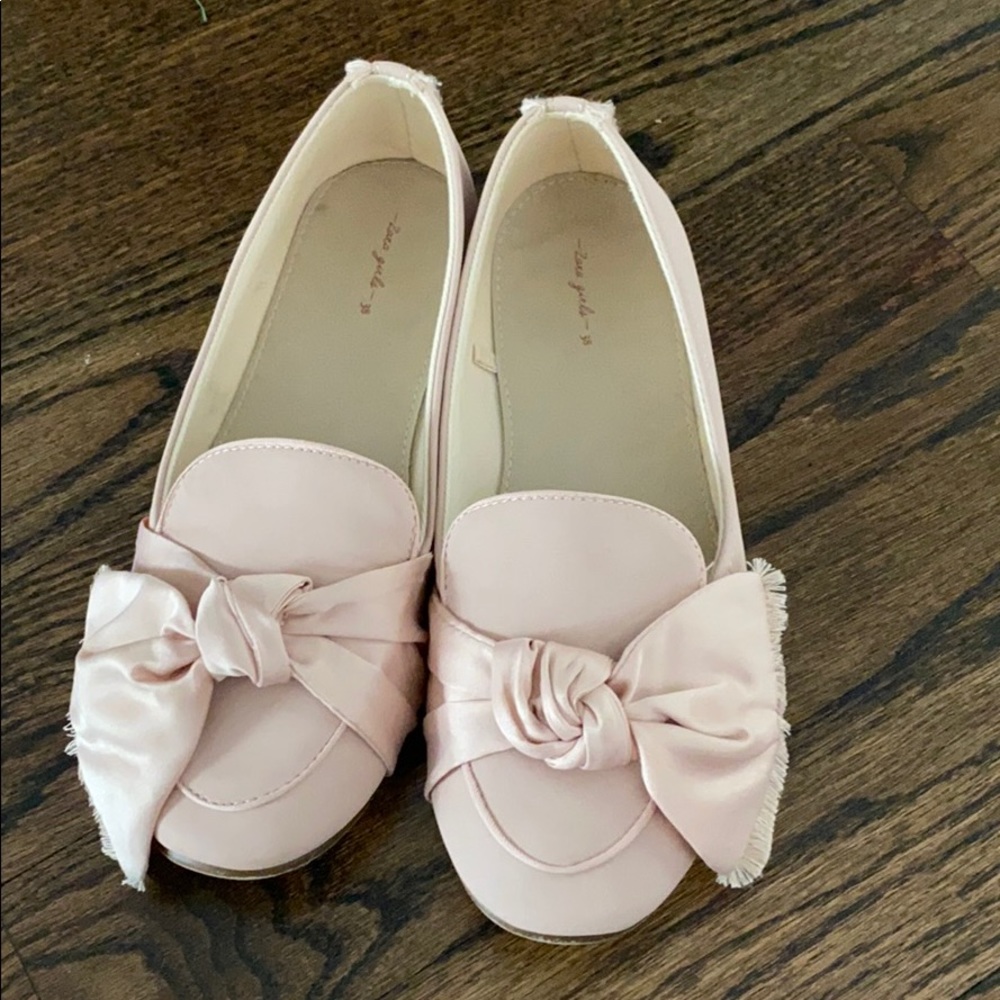 Zara pink flat shoe